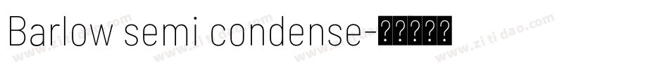 Barlow semi condense字体转换